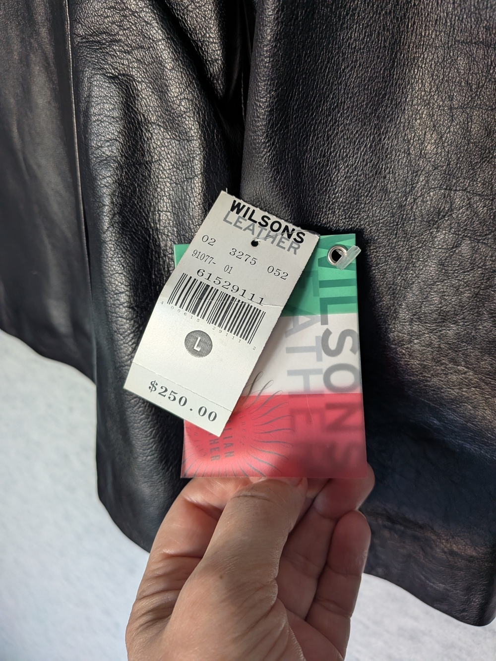 NWT Vtg Wilsons Leather Maxima Black Jacket Sz L Deadstock Y2K 90s Cobalt Lining - Picture 5 of 15